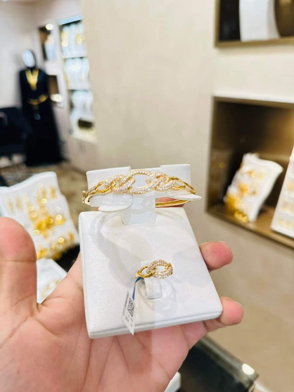 Gold ring and necklaces