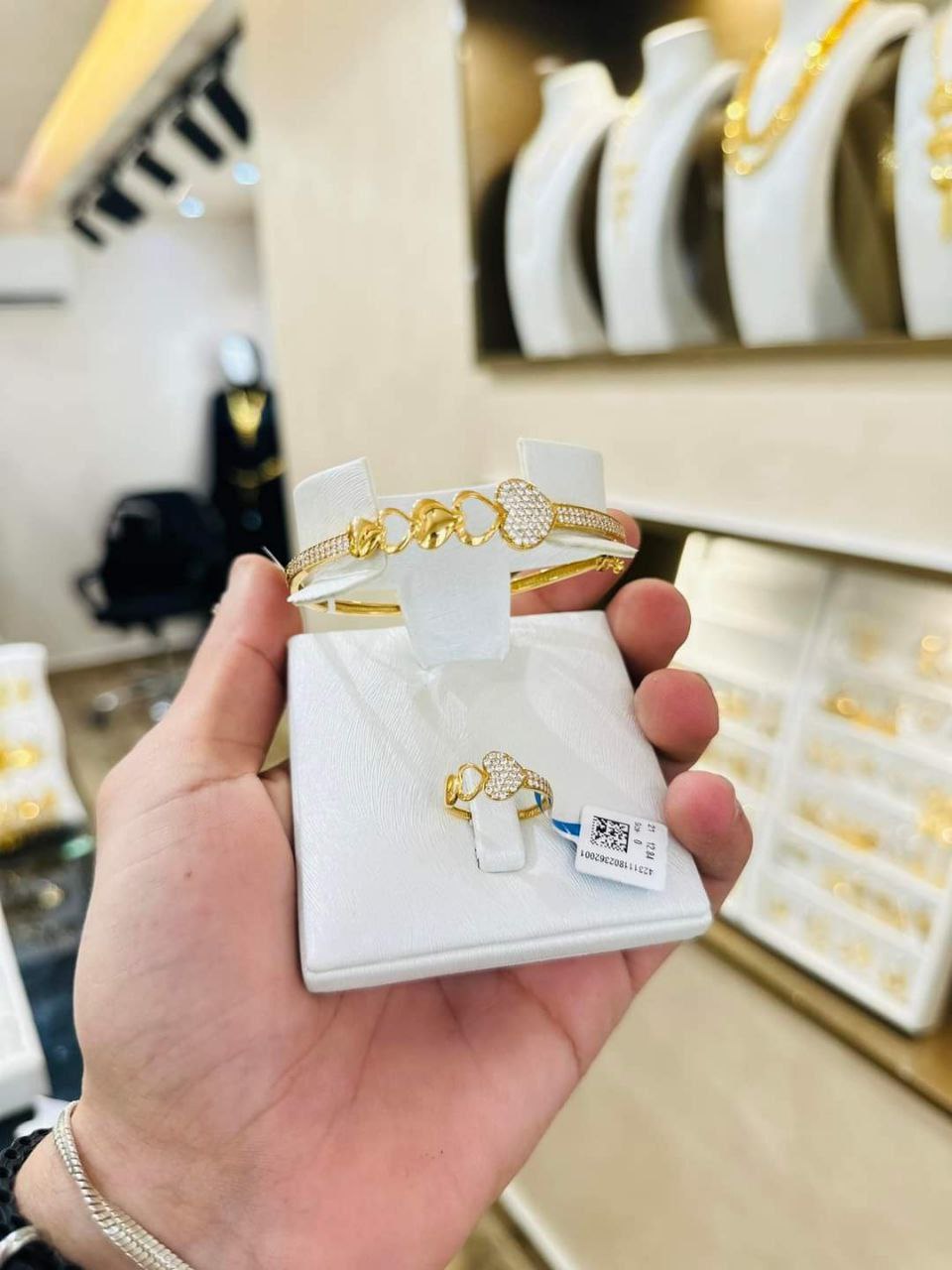 Gold ring and necklaces